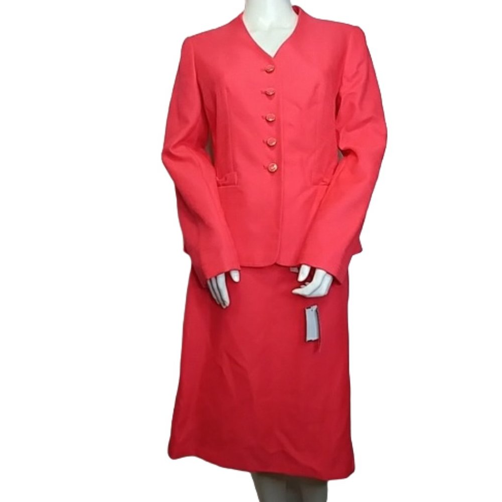 NWT John Meyer Collection 2-Piece Berry Skirt Suit & Blazer Jacket Size 6